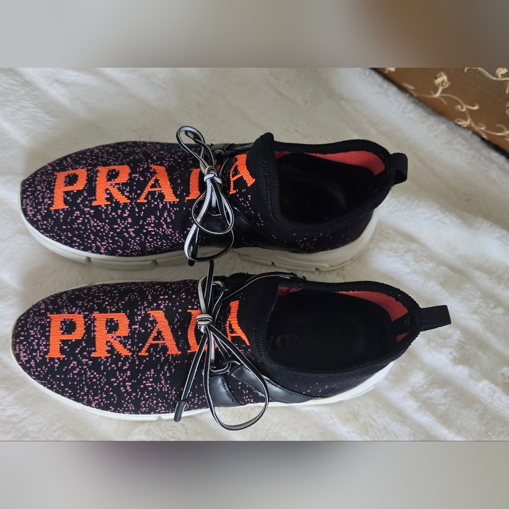 PRADA Dégradé Big Logo knit sock Sneaker - Picture 7 of 15
